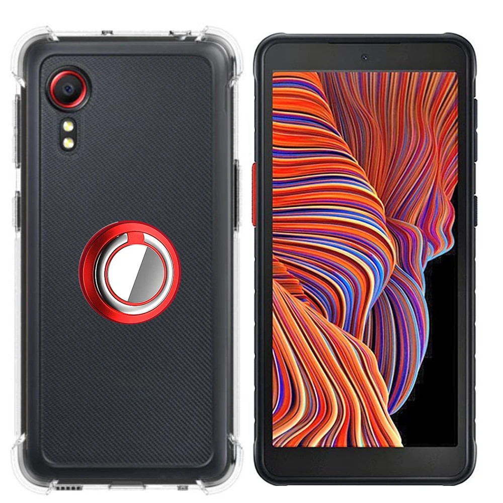 Ring Holder Clear Case For Galalaxy Xcover5 Heavy Duty