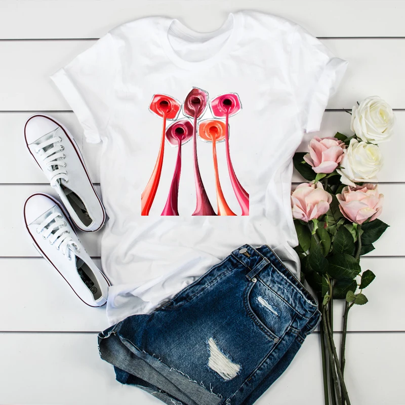 Shirt Women 2020 3D Print 90s Vogue Fashion Tops Tumblr Tshirts T Clothes Shirt Womens Ladies Graphic Female Tee T-Shirt
