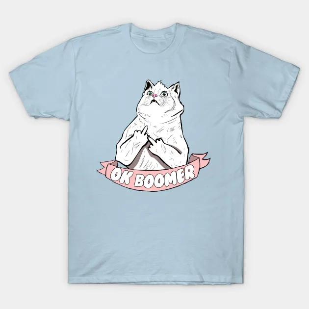 Мужская футболка OK Boomer Cat Meme Футболка женская футболка|Футболки| |