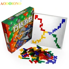 4 игрока, пластиковая 3D игра-головоломка, квадраты, блоки, игрушечные шахматы, рисунок совпадения, семейные вечерние игры, день рождения, Рождество, подарки на Рождество