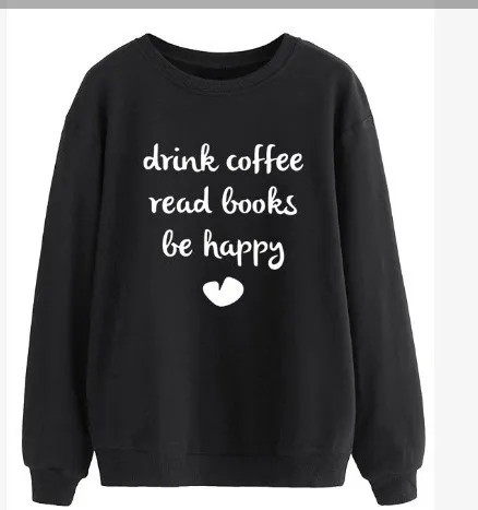 

Свитшот женский с надписью «Be Happy» и длинным рукавом, на осень/зиму