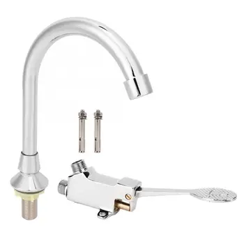 

Bathroom Basin Faucet Set Medicine Laboratory Foot Pedal Sink Water Tap Kit Accessory