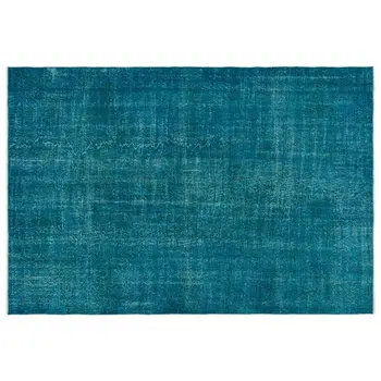 

Handmade Turquoise Vintage Overdyed Turkish Area Rug 198x292 Cm-6'6''X9'7''