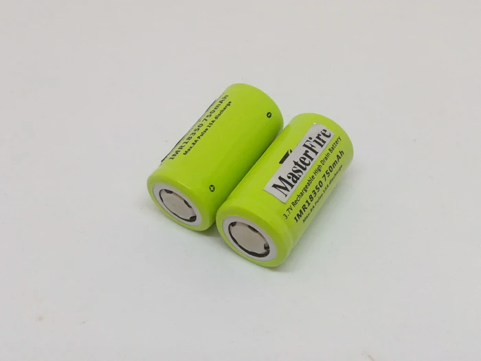 

MasterFire IMR18350 750mah 18350 3.7V Rechargeable High Drain Battery Lithium Batteries Max. 8A Pulse 15A discharge