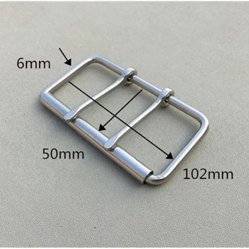 스테인레스 스틸 역도 벨트 버클 60mm 허리띠 롤러 버클 더블 핀 가방 버클 52mm 102mm 내부 폭