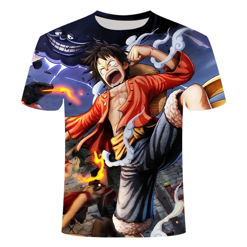 2020 One Piece Luffy мужские и женские новые модные футболки в стиле хип-хоп Повседневная