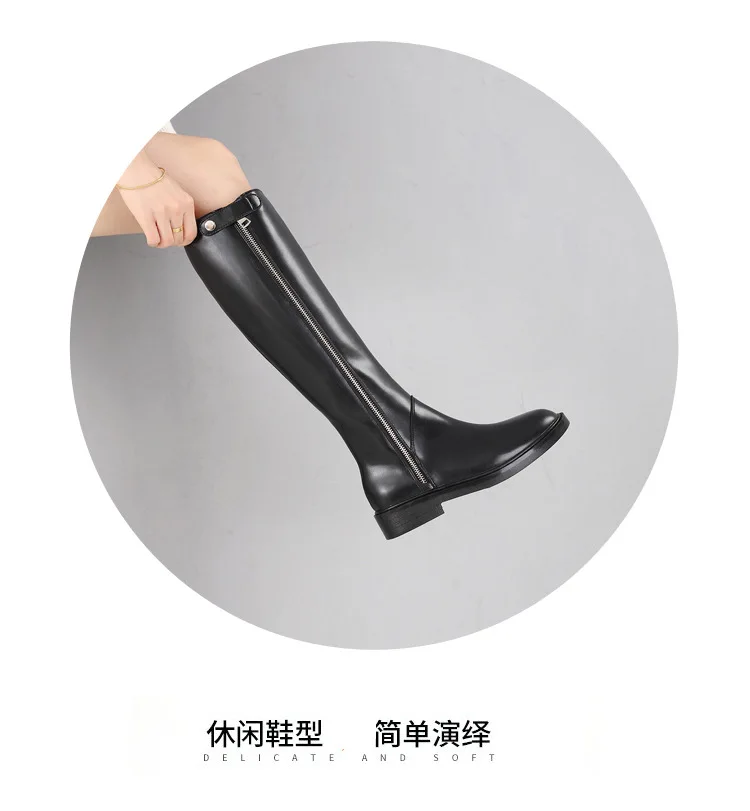 Low Heels booties Winter Shoes Women Zipper Autumn Boots Booties Ladies Luxury Designer Round Toe Bootee Woman Lace Up Med