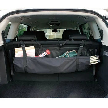 

1 Pc Car Storage Bag Trunk Storage Bag Car Hanging Bag With Large Capacity Multifunctional Oxford Cloth Black 12 X 90 X 25 Cm