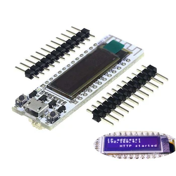 

ESP8266 OLED WiFi Kit 0.91 Inch Blue OLED Display WiFi+Bluetooth CP2014 Internet Development Board for Arduino ESP8266 NodeMCU