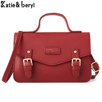 

Satchels Design Small Hanbag For Women 2020 Vintage Crossbody Messenger Bag Feamle PU Leather Top Handle Shoulder Bags Totes