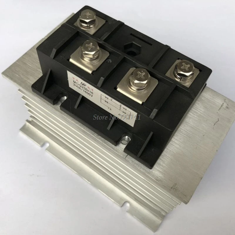 Series Single Phase Bridge Modules MDQ200A 200A Amp 1600V 1-Phase Diode Rectifier Radiator Copper Base