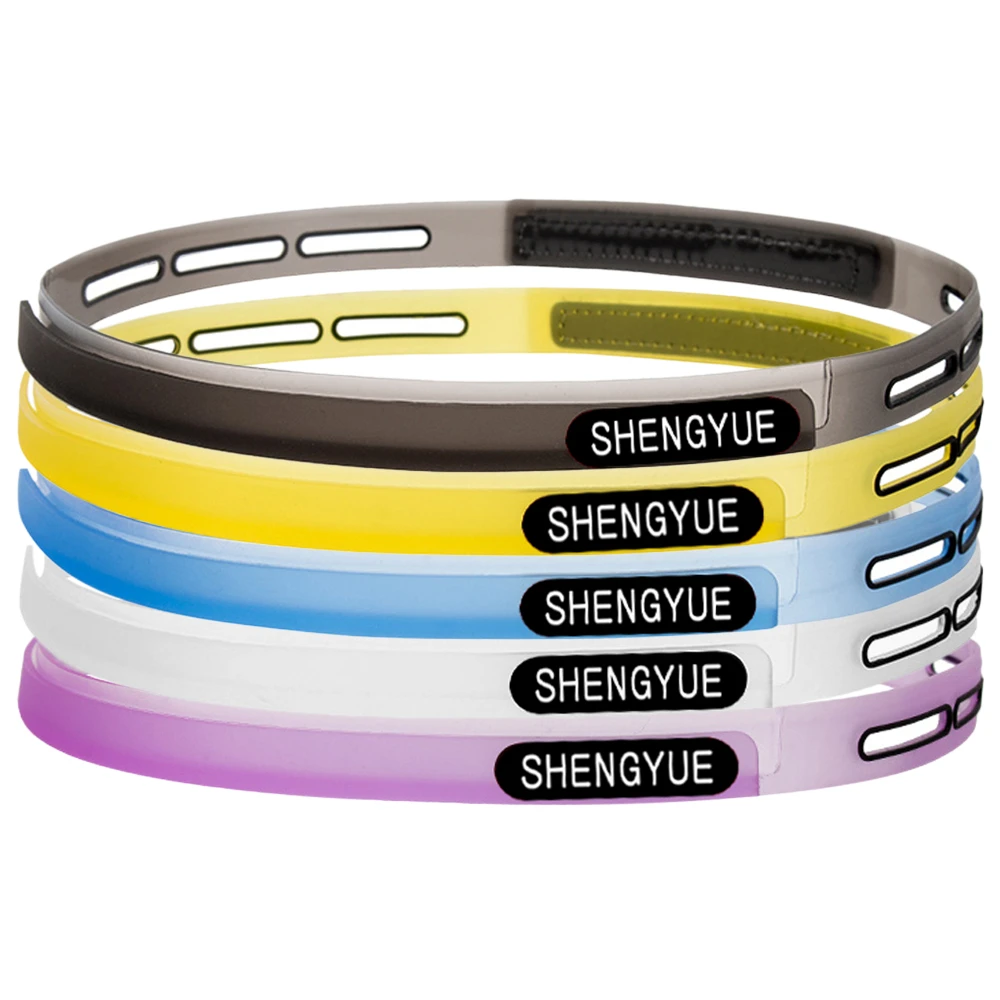 Hot New 5PCS Athletic Sports Headbands Sweatbands Non-Slip Silicone Grip Running Yoga Training Workout Elastic Fitness Bands Swe | Спорт и