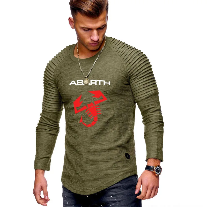 Новый мужской свитер автомобиль Abarth Логотип Печать весна осень круглый вырез