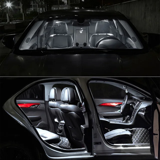 TPKE 9 Piece Xenon White 5050 SMD LED Interior Kit For 2015-2017 Chrysler 200  Trunk Map Dome License Plate Light 3