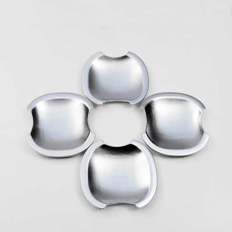 PEXORT For NISSAN, for Qashqai, J10 2007-2013 Glanzend Zwart Chrome Auto Deurklink Cover Stickers Styling Accessoires Buitendeurgreepafdekking(Silver 2 buttons