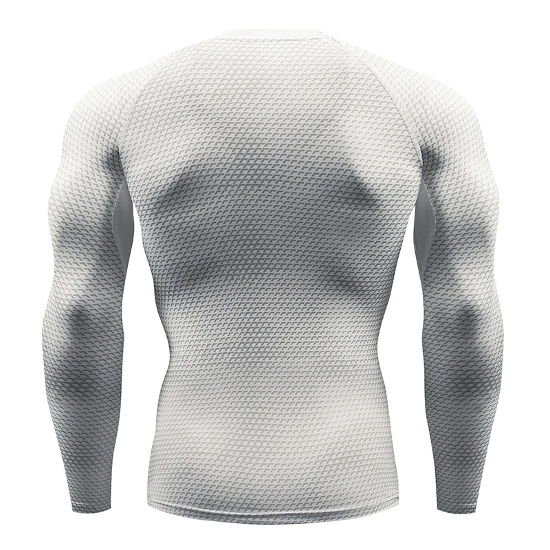 Новейшая Мужская футболка для бега, бодибилдинг, Спортивная футболка с длинным рукавом, компрессионный Топ, футболка для спортзала, Мужская облегающая футболка для фитнеса, Рашгард, ММА, мужской