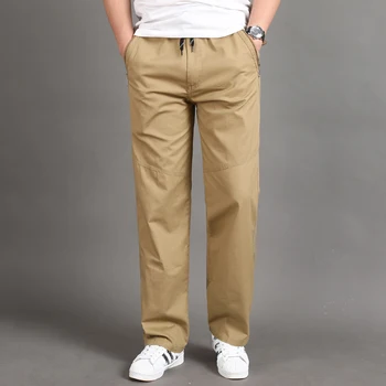 Men Casual Cargo Trousers Multi Pocket Jogging Pants