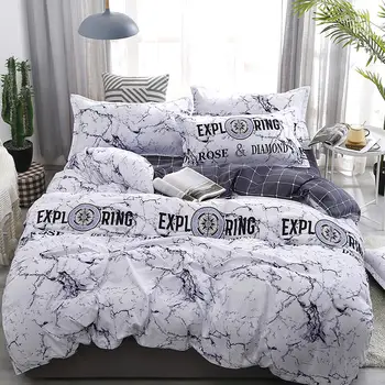 

marble Printing Duvet Cover Sets King Activity Bedding sets RU USA AU Size,Quilt cover Sheet Set Bedroom Bedding Bed Linen white