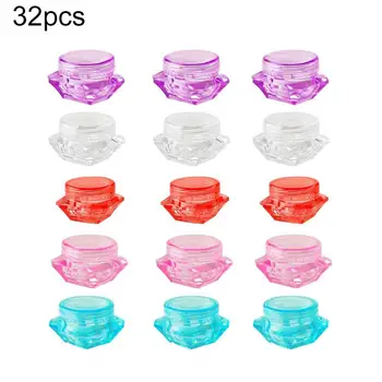 

32Pcs 5g Diamond Shape Refillable Container Face Cream Lotion Empty Bottles Resistant To Breaking Empty Container