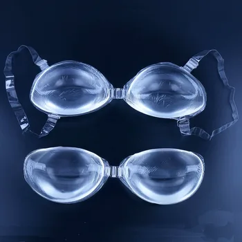 

Self Adhesive Silicone Bra Breast Stick Gel Transparent Stealth Bra Push Up Women's Underwear Invisible Bra Set 3/4 A B C D Cup