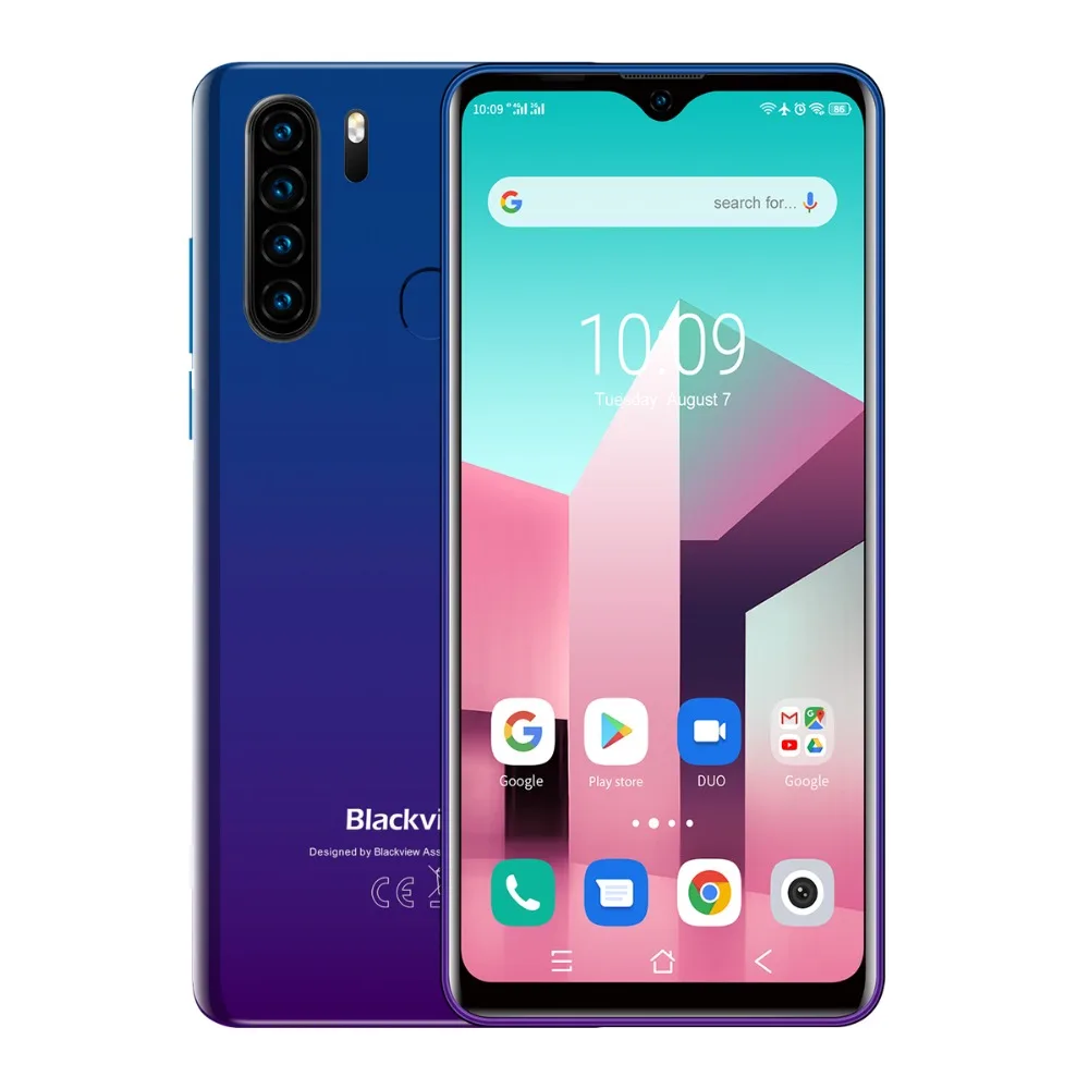 cellphones android Blackview A80 Plus 6.49'' 4GB+64GB MT6762D Octa Core Android 10.0 Smartphone 13MP Quad Camera 4680mAh 4G NFC Mobile Phone motorola moto g cell phone