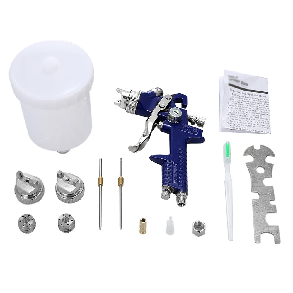Мини распылитель краски воздуха набор инструментов HVLP для автомобилей из алюминиевого сплава распылитель для всех авто краски с 1,4 мм 1,7 мм 2,0 мм сопла