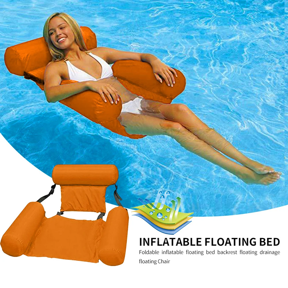 

Summer Inflatable Foldable Floating Row Chair Beach Swimming Pool Water Sports Hammock