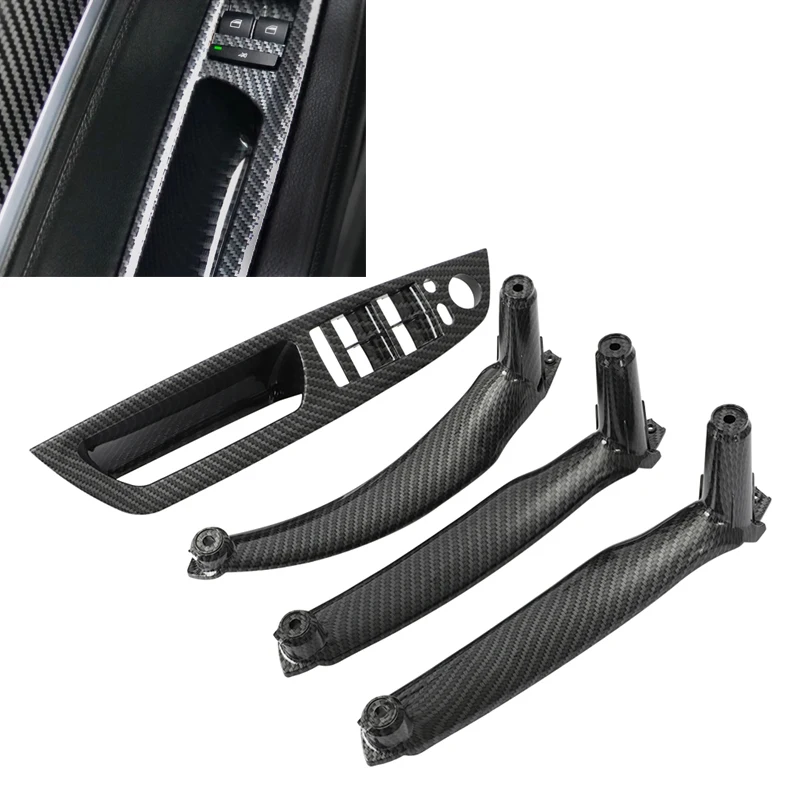 Для BMW E70 E71 E72 X5 X6 2007 - 2013 2014 углеродное волокно Автомобильная внутренняя дверная
