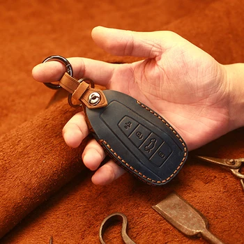 

Car Key Case, Geely Boyue Emgrand Borui Xingyue Binyue Binrui Personal Crazy Horse Leather Key Case Decoration Accessories