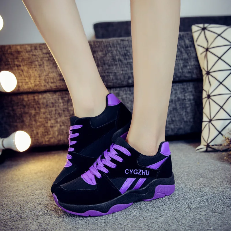 

Women Shoe Autumn Korean-style Lady Sports Far Anti-slip plus Velvet Autumn And Winter New Style Kuroshio Casual Purple Pregnant