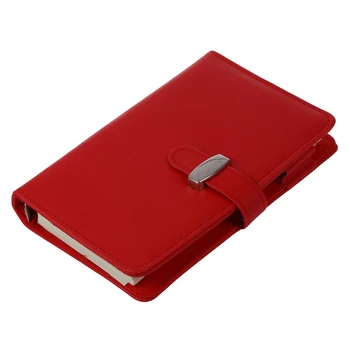 

FASHION Pocket Organiser Planner Leather Filofax Diary Notebook Red
