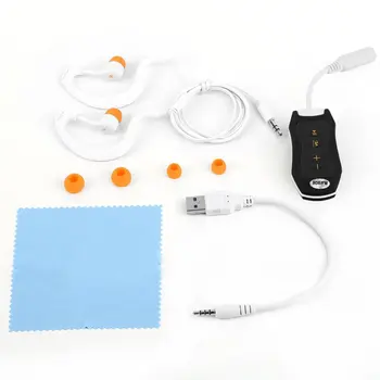

8GB Waterproof MP3 Player Portable No Screen Mini Mp3 Player FM For Swimming Diving Hiking With Small Clip Design