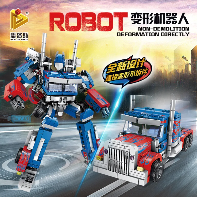 

Pan luo si Movie Collection Deformation Robot qin tian zhu Children DIY Educational Assembled Building Blocks Toy 621018