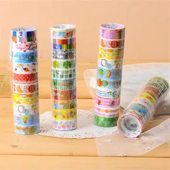

10 PCS Cute Cartoon Tape Small Color Decorative Tape DIY Stationery Tape Scrapbooking Decorative Adhesive Tapes Paper #L4