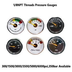 Paintball Airsoft PCP Air Rifle Pressure Gauge 150/300/1500/3000/5000/6000psi Mini Micro Manometre Manometer 1/8npt