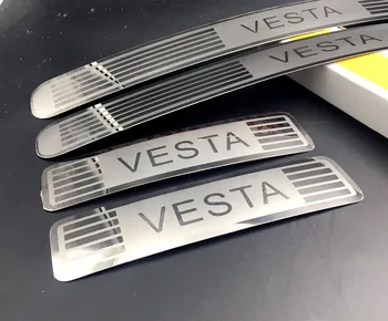 

Door sill for Lada Vesta sill plates stainless still car styling molding accessories scuff pad plate on door sills stickers