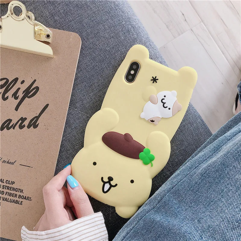 Для iphone 11 Pro Max Sanrio Мультфильм Мелодия друг Мягкий силиконовый чехол для телефона для iphone 6 6s 7plus 8plus X XR XS MAX чехол - Цвет: Цвет: желтый