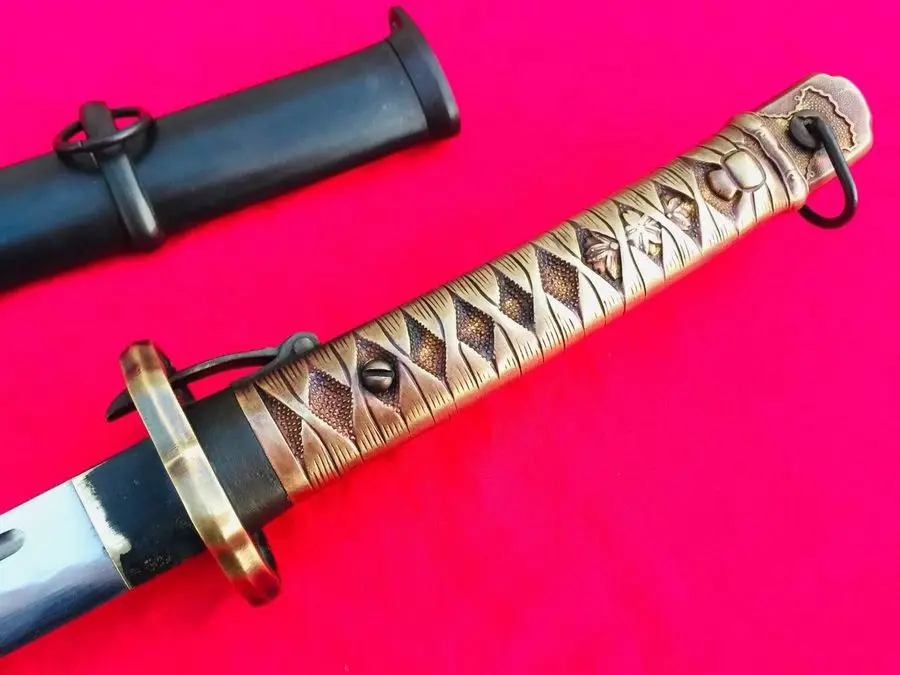 Vintage Military Japanese Army Nco Sword Samurai Katana Cavalry Saber Brass Handle Steel Saya Full Tang
