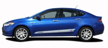 

For 2Pcs Lower Rocker Vinyl Graphics Kit Decals Stripes Trim for 2013-2016 Dodge Dart Car styling