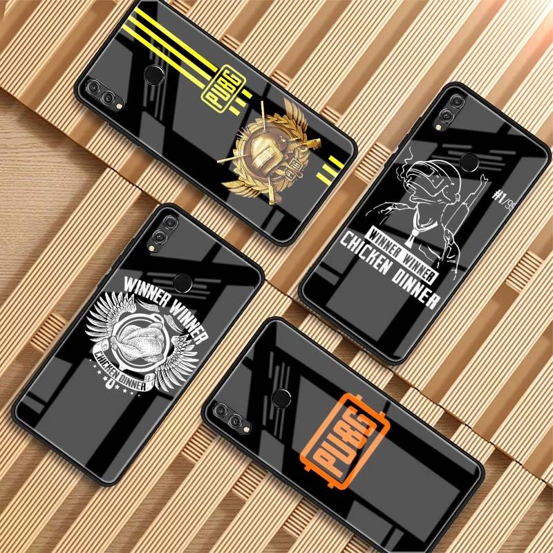 Hot Pubg Game Diy Luxury Tempered Glass Phone Case For Huawei P P30 P40 Lite Pro Mate 30 Lite Pro Cover Shell Phone Case Covers Aliexpress