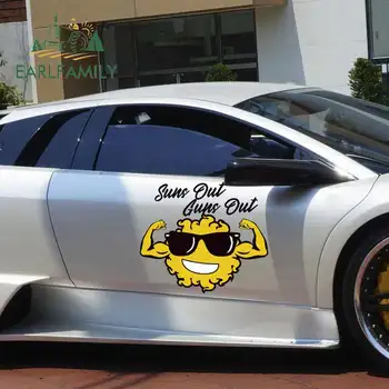 

EARLFAMILY 43cm x 39cm for Suns out Guns Out Car Sticker Windows Surfboard Decals Windshield Decoration Laptop Windshield