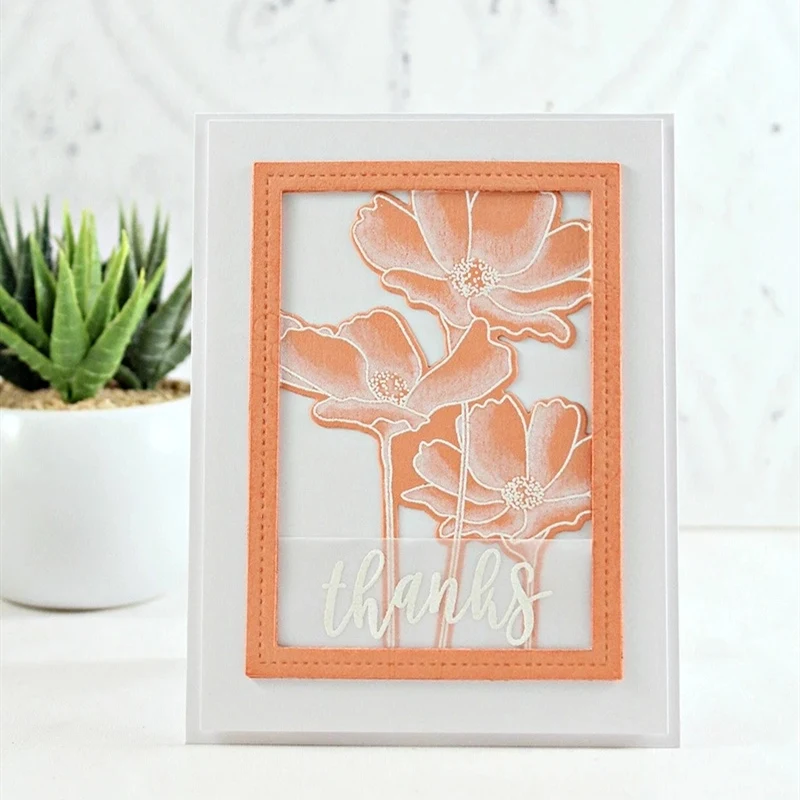 

2019 3D DIY New Metal Cutting Die and Scrapbooking For Paper Making Flowers in Bloom Embossing Frame Card Craft Stamp Set