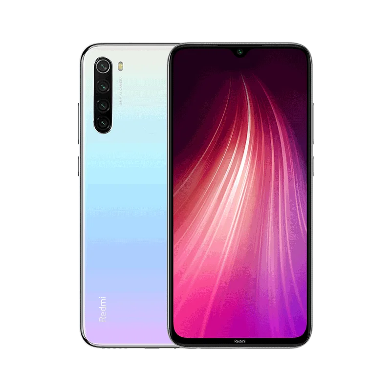 White Смартфон Xiaomi Redmi Note 8 с глобальной версией, 4 ГБ, 64 ГБ, 48 МП, четырехъядерный процессор Snapdragon 665, четыре ядра, FHD экран 6,3 дюйма, 4 K, видео телефон - Цвет: White