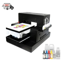 A4 Flatbed Printer for Print T shirt T-shirt Printing Machine Digital DTG Printer for textile for dark light color t shirt