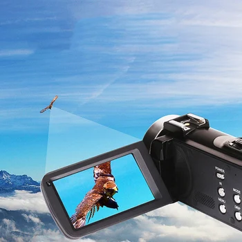 

48 Megapixel 4K High-Definition Digital Camera Wifidv with Handle Stabilizer Microphone Hood Hood Wide-Angle Lens