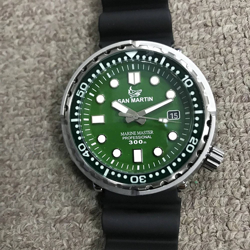 Модные автоматические часы Tuna SBBN015 NH35 механизм San Martin для дайвинга из нержавеющей