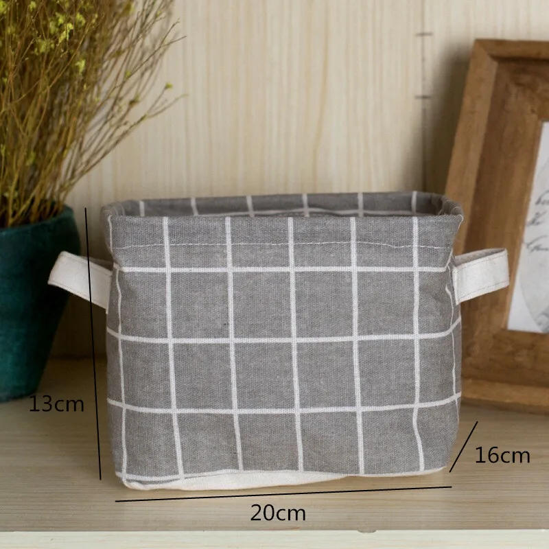 color 13 large small Laundry Basket Storage Basket Organizer foldable clothes box Toy Desk Cotton Linen Dirty Clothes Sundries Basket - Цвет: color 13