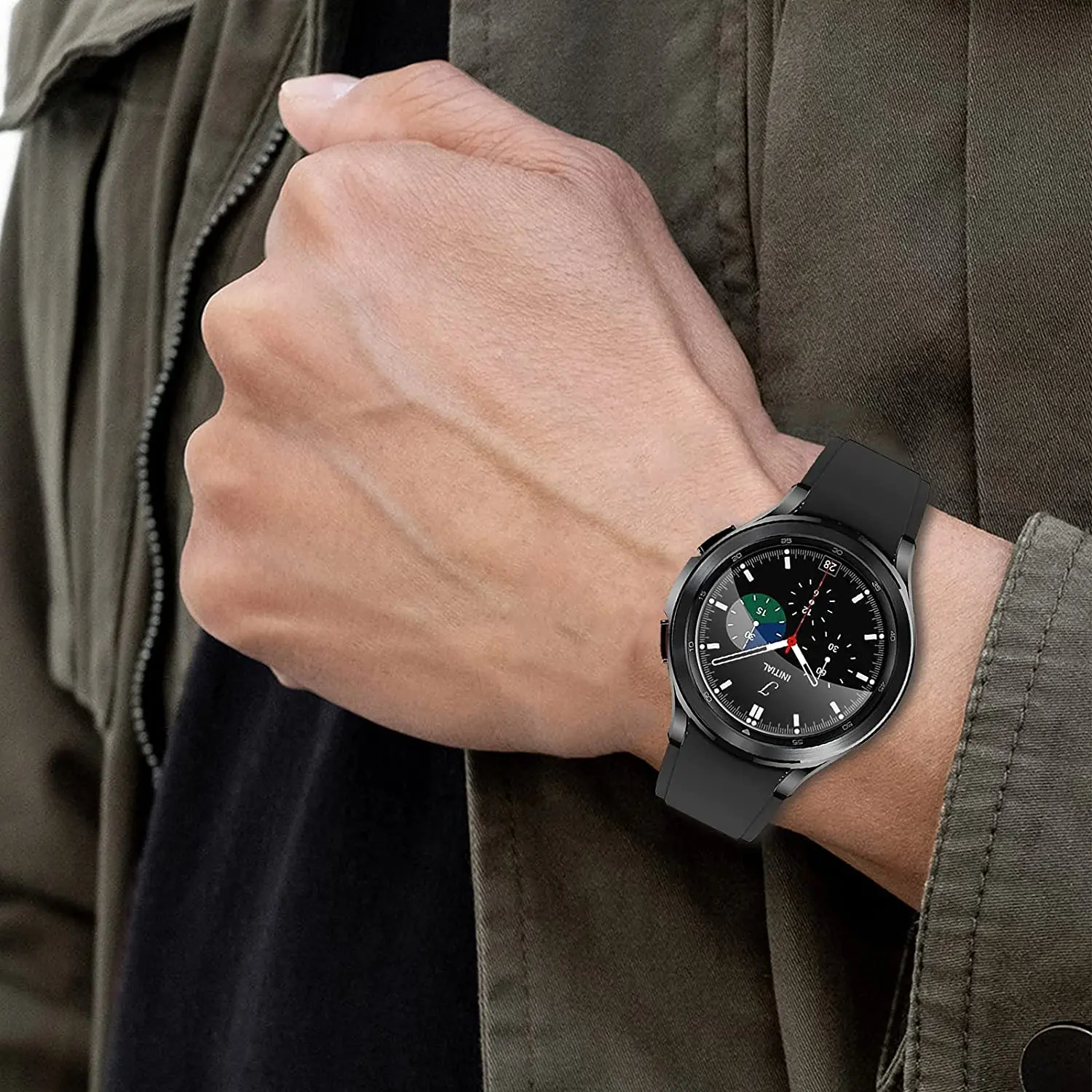 Case for samsung Galaxy watch 4 classic 46mm/42mm TPU Plated all-around bumper cover Screen protector Galaxy watch 4 44mm 40mm