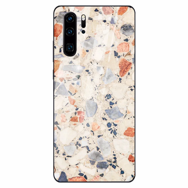 Мраморный чехол для huawei P30 P20 mate 20 Lite Модный чехол для huawei Honor 9 10 Lite 8X Max P smart Z Nova 3 Чехлы с закаленным стеклом - Цвет: 02