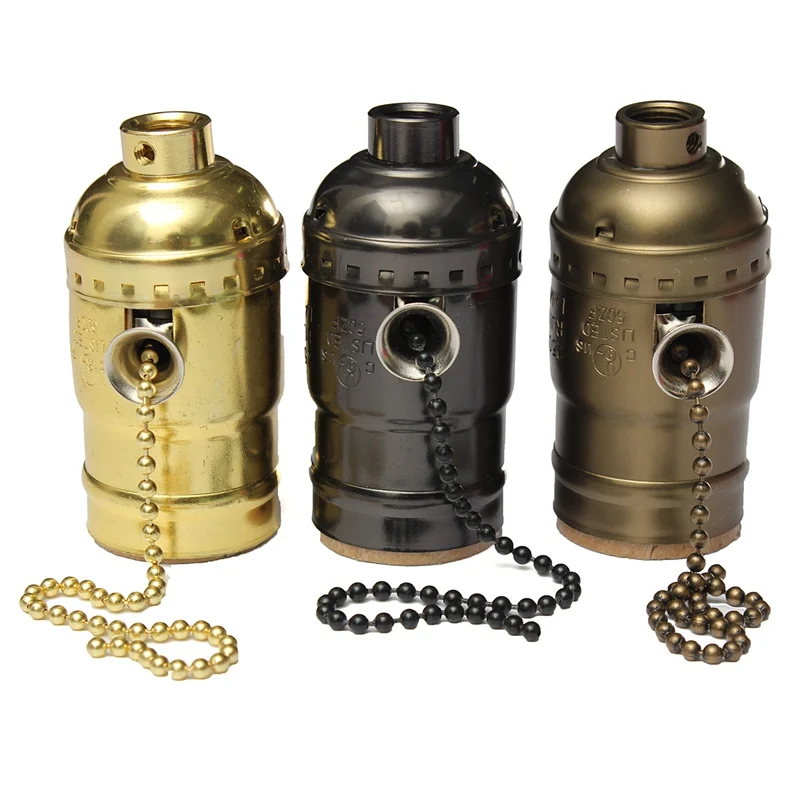 1pcs Retro E26/E27 Edison Lamp Bases Screw Bulb Aluminum Shell Lamp Holder Antique Holder Socket Bulbs lamp holder,lamp bulb holder